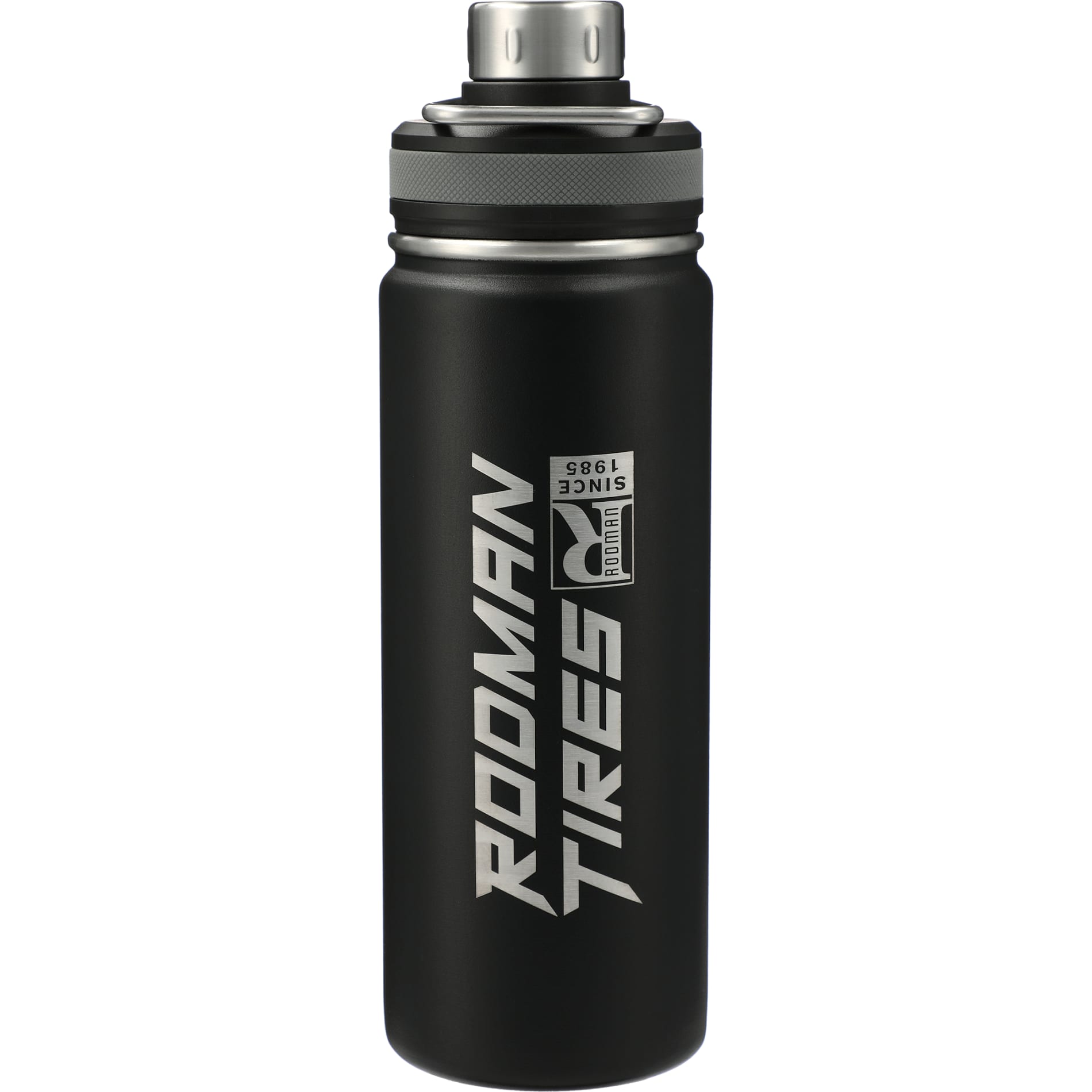 Front View of Black Vasco Copper Vacuum Insulated Bottle 20oz