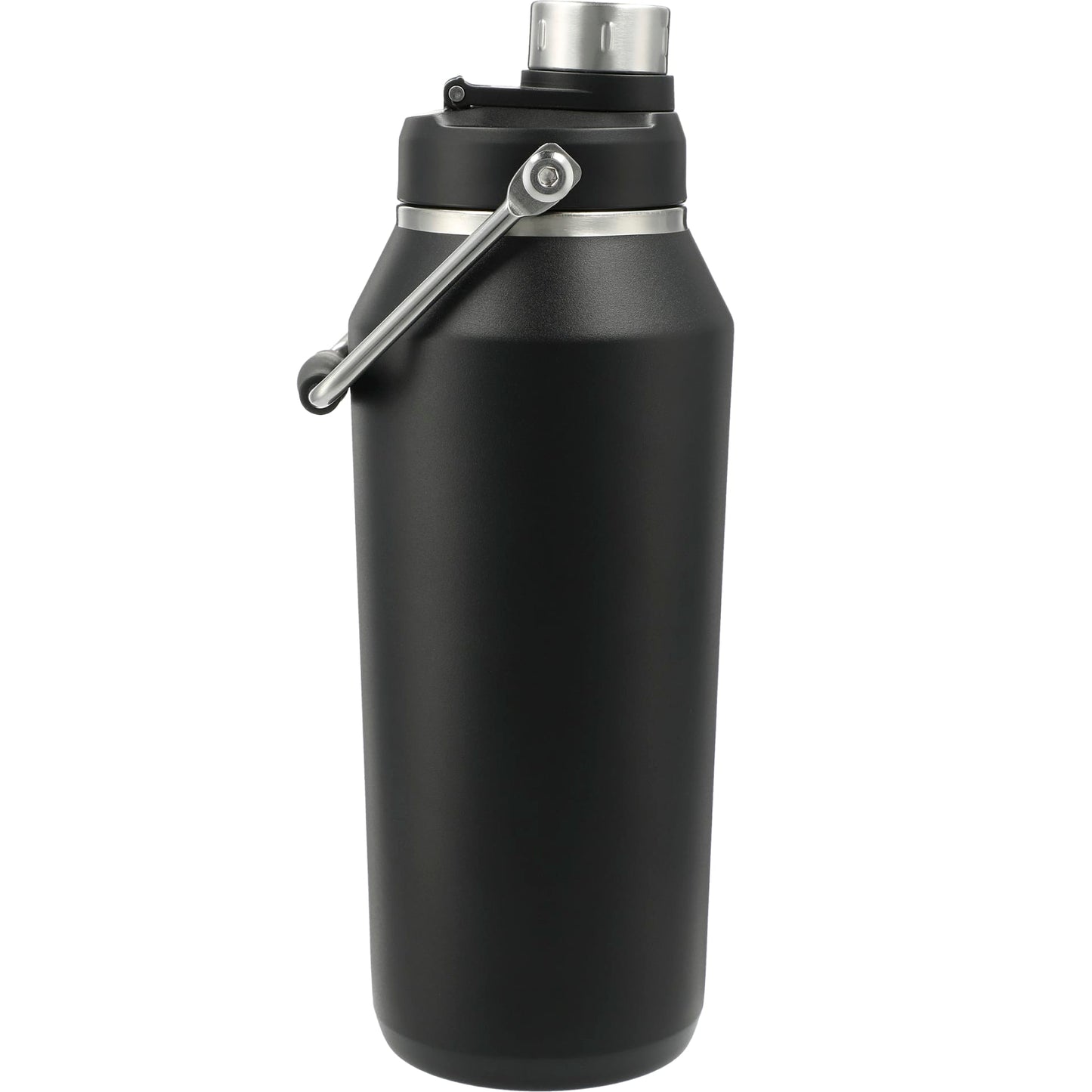 Front View of Black Vasco Copper Vacuum Insulated Bottle 40oz plain
