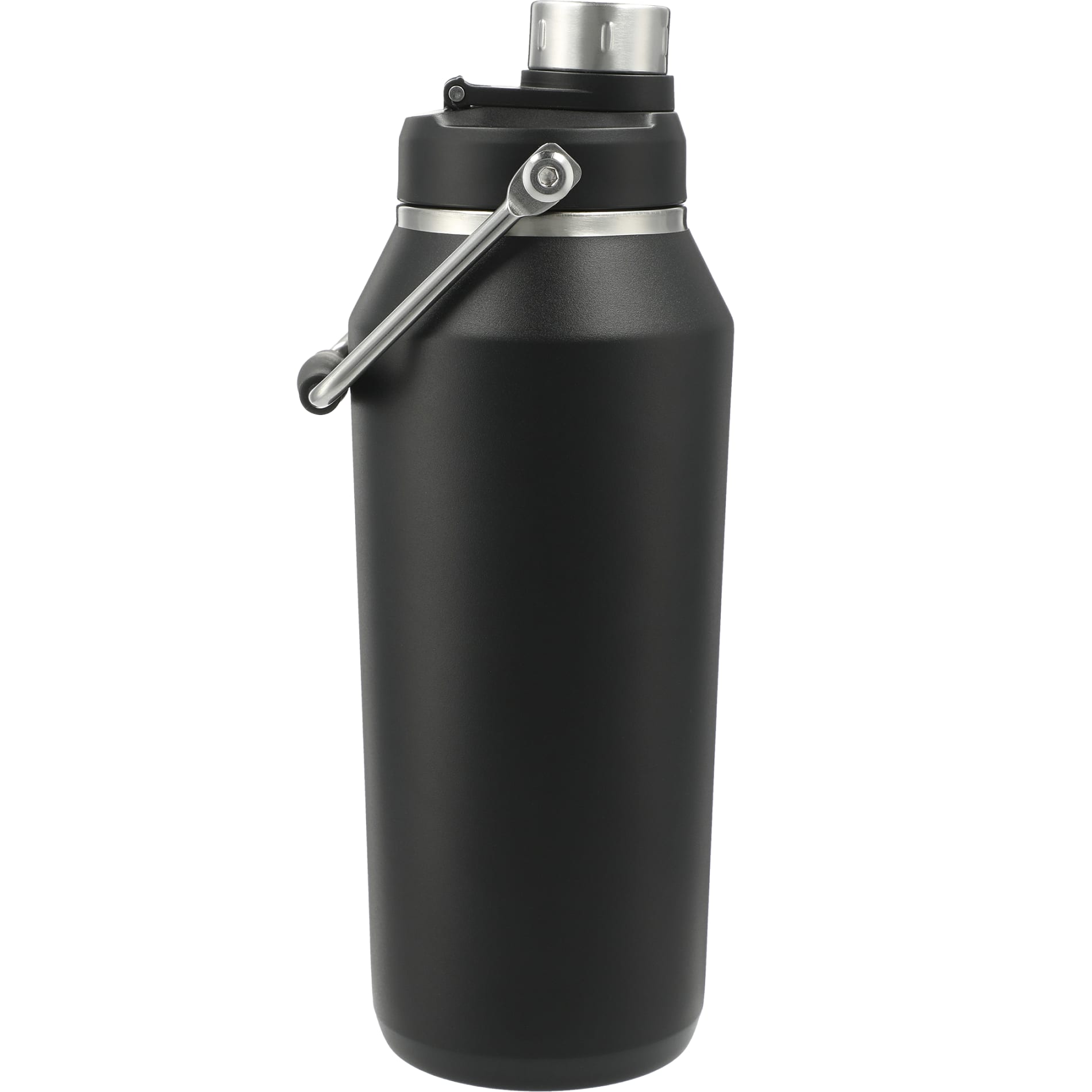 Front View of Black Vasco Copper Vacuum Insulated Bottle 40oz plain