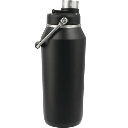 Front View of Black Vasco Copper Vacuum Insulated Bottle 40oz plain
