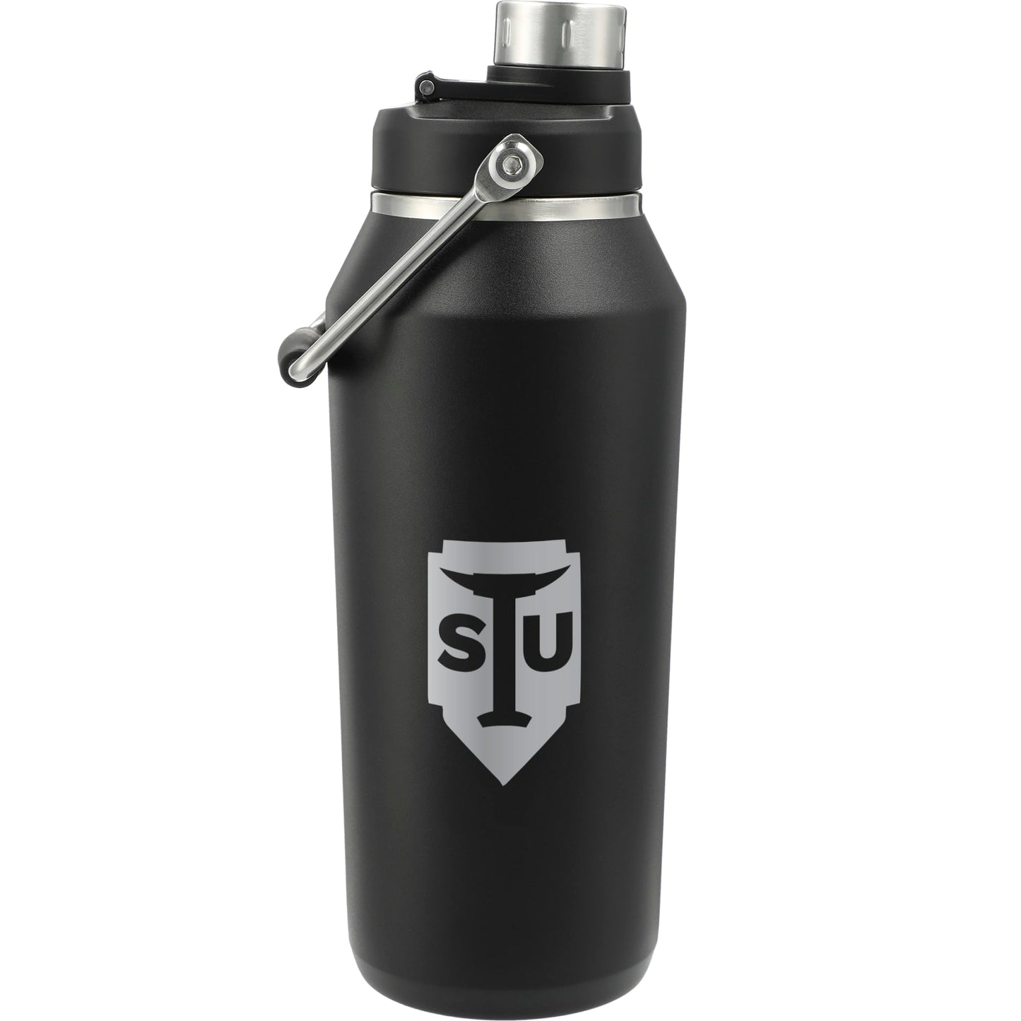 Front View of Black Vasco Copper Vacuum Insulated Bottle 40oz