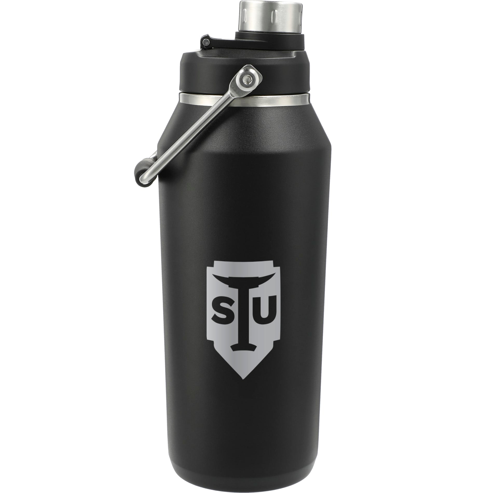Front View of Black Vasco Copper Vacuum Insulated Bottle 40oz