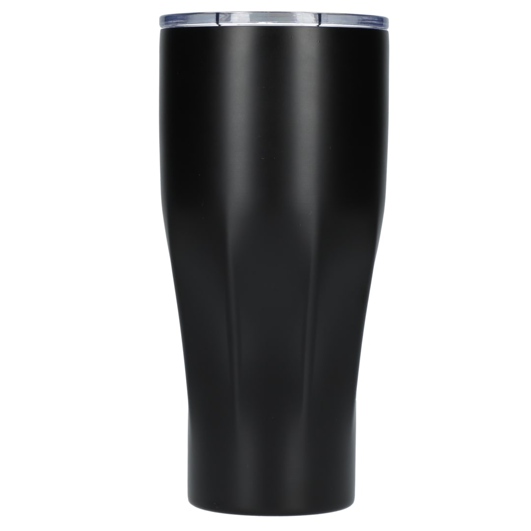 Front View of Black Victor Recycled Vacuum Insulated Tumbler 20oz plain