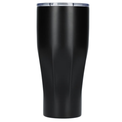 Front View of Black Victor Recycled Vacuum Insulated Tumbler 20oz plain
