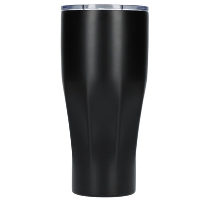 Front View of Black Victor Recycled Vacuum Insulated Tumbler 20oz plain