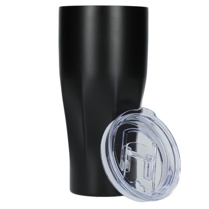 Front View of Black Victor Recycled Vacuum Insulated Tumbler 20oz plain