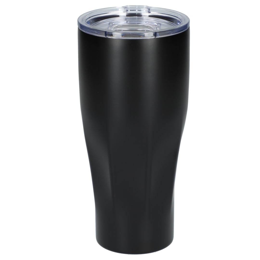 Front View of Black Victor Recycled Vacuum Insulated Tumbler 20oz plain