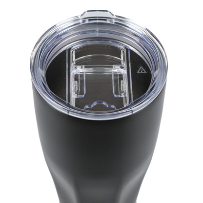 Front View of Black Victor Recycled Vacuum Insulated Tumbler 20oz plain