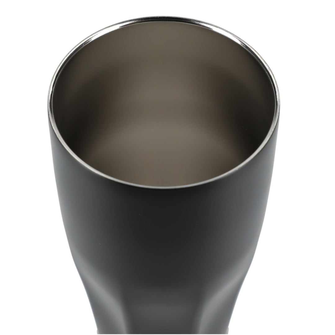 Front View of Black Victor Recycled Vacuum Insulated Tumbler 20oz plain