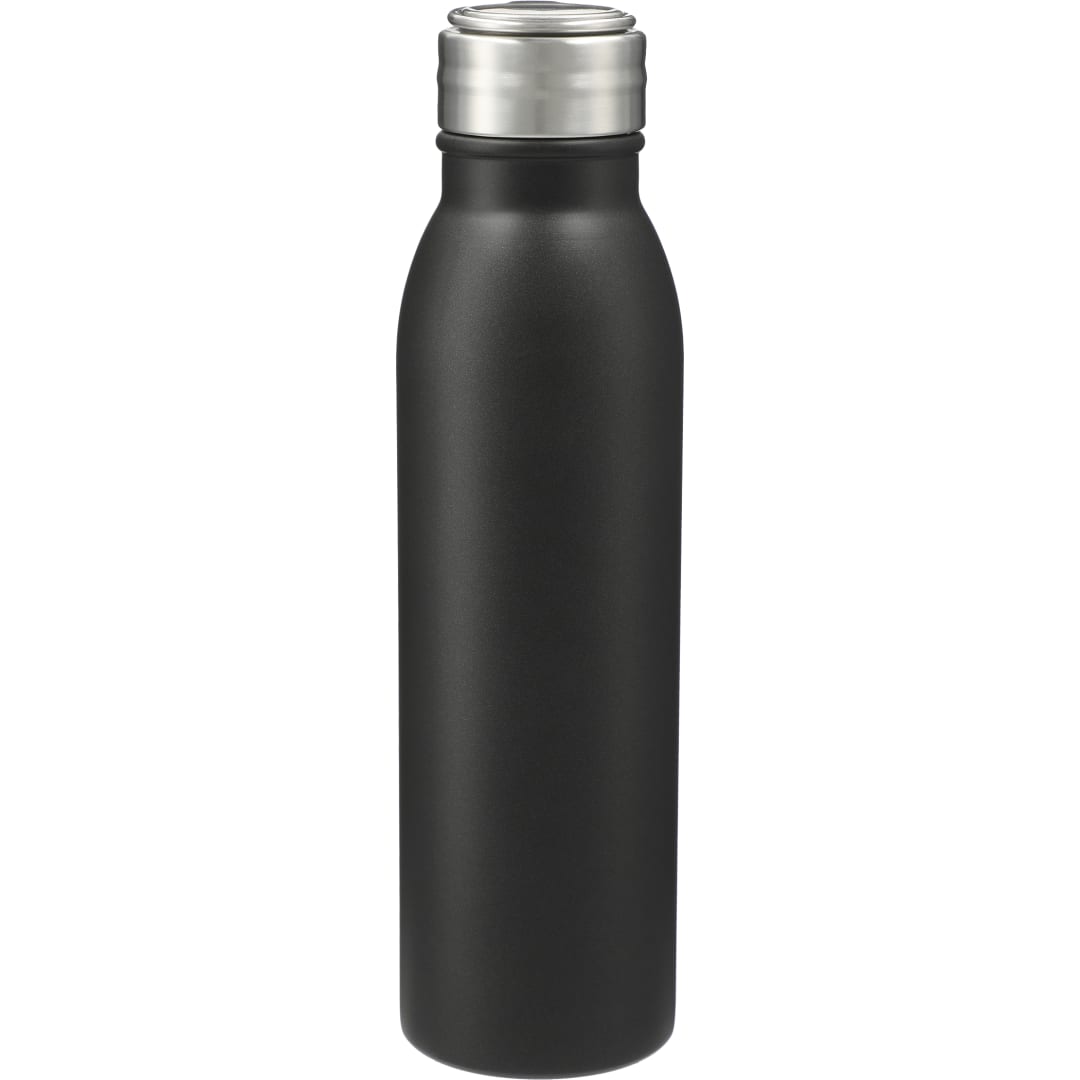 Front View of Black Vida 24oz Stainless Steel Bottle plain