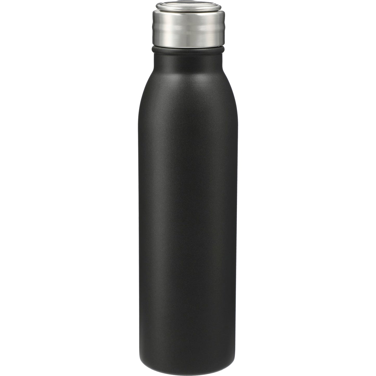 Front View of Black Vida 24oz Stainless Steel Bottle plain
