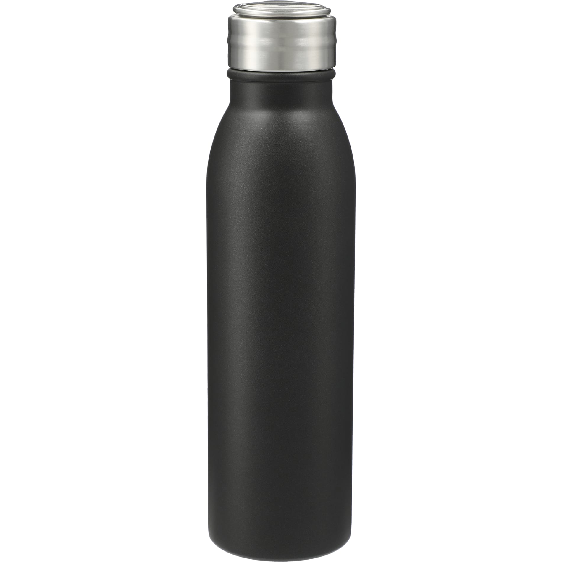 Front View of Black Vida 24oz Stainless Steel Bottle plain