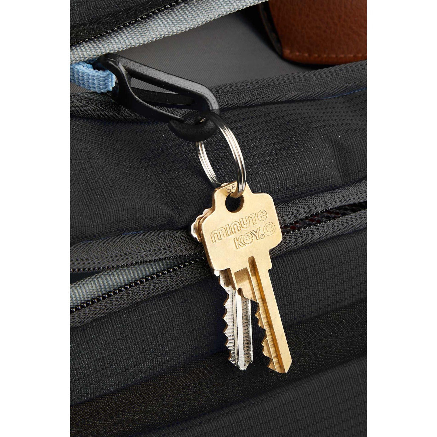 Front View of Black Wander & Roam Travel Backpack plain