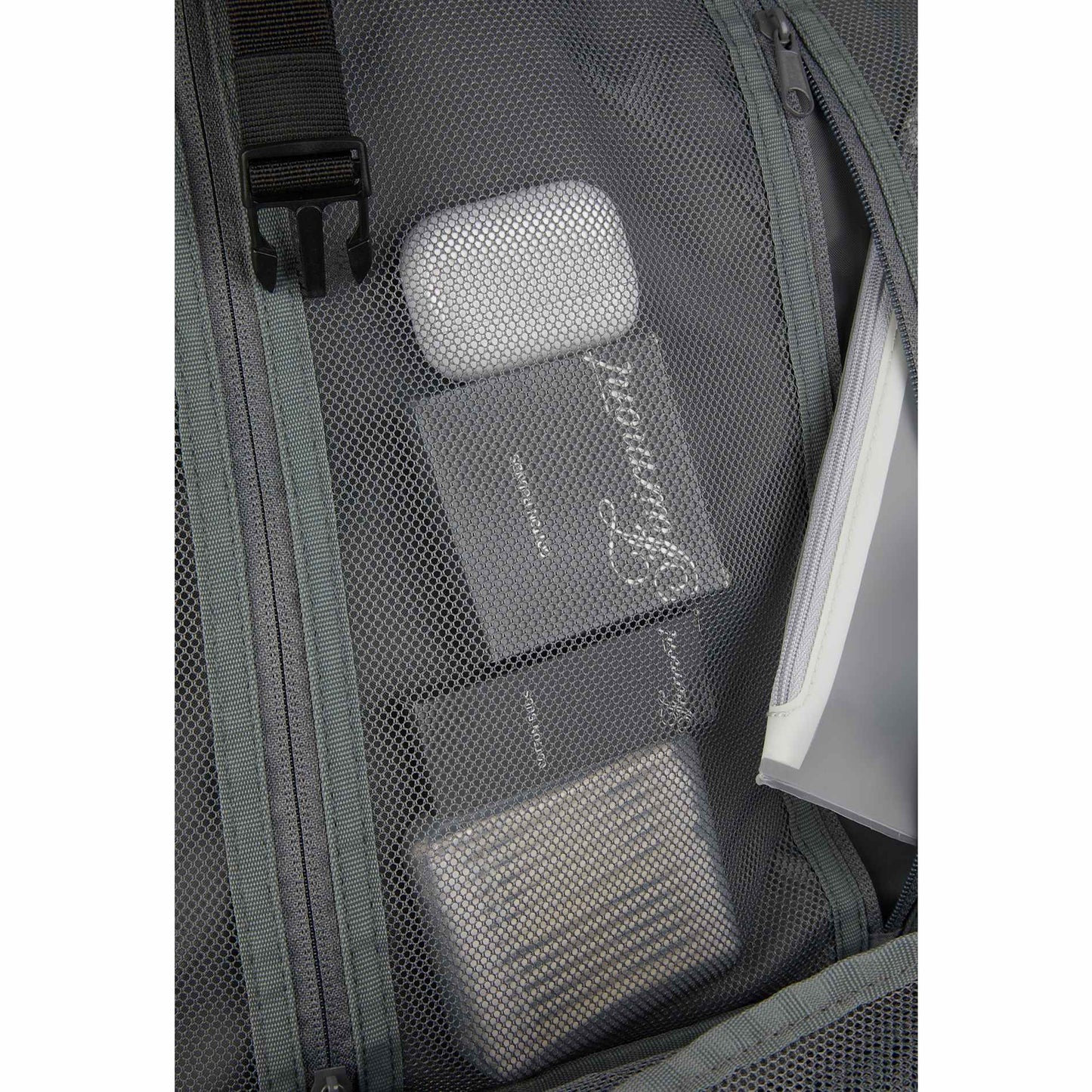 Front View of Black Wander & Roam Travel Backpack plain