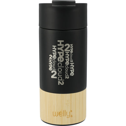 Front View of Black Welly® Traveler Copper Vacuum Tumbler 12oz