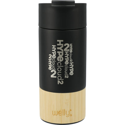 Front View of Black Welly® Traveler Copper Vacuum Tumbler 12oz