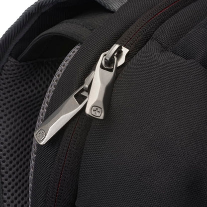 Front View of Black Wenger Odyssey TSA Recycled 17" Computer Backpack