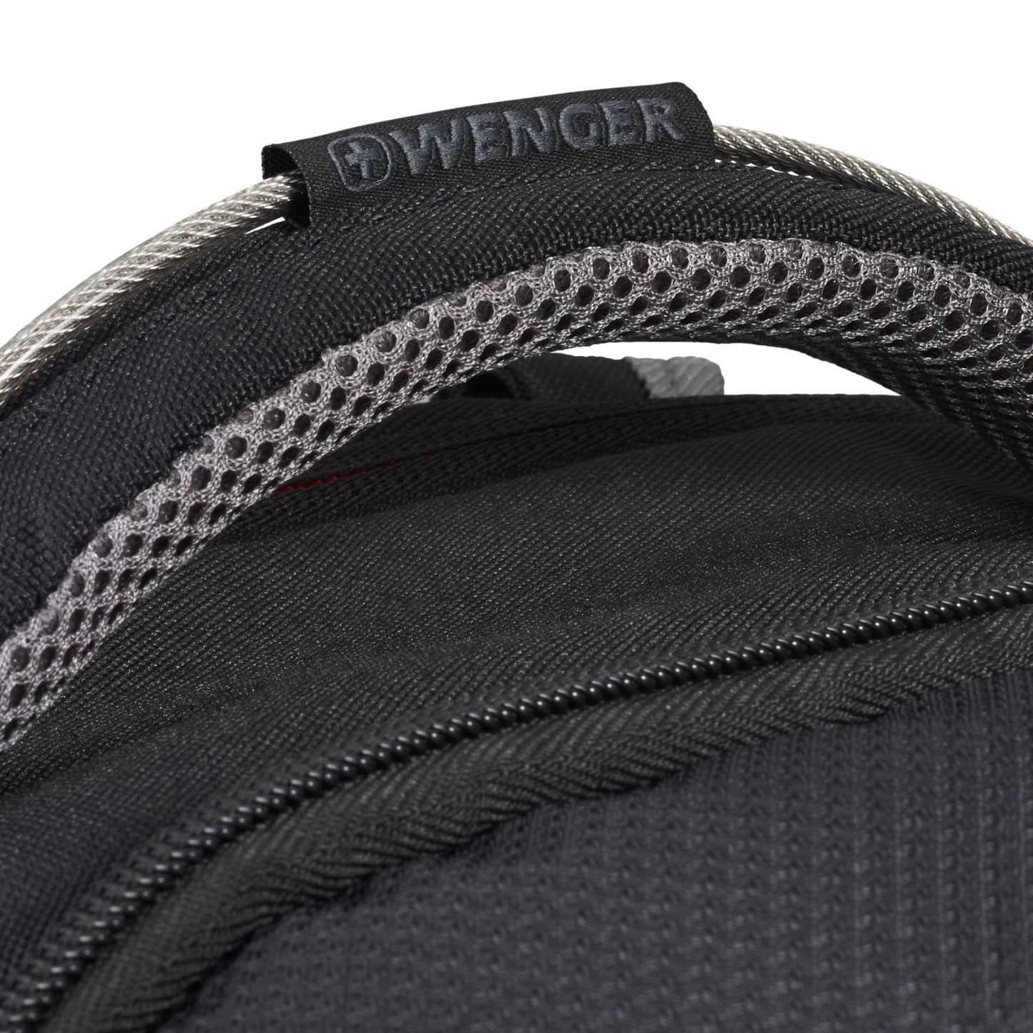 Front View of Black Wenger Odyssey TSA Recycled 17" Computer Backpack