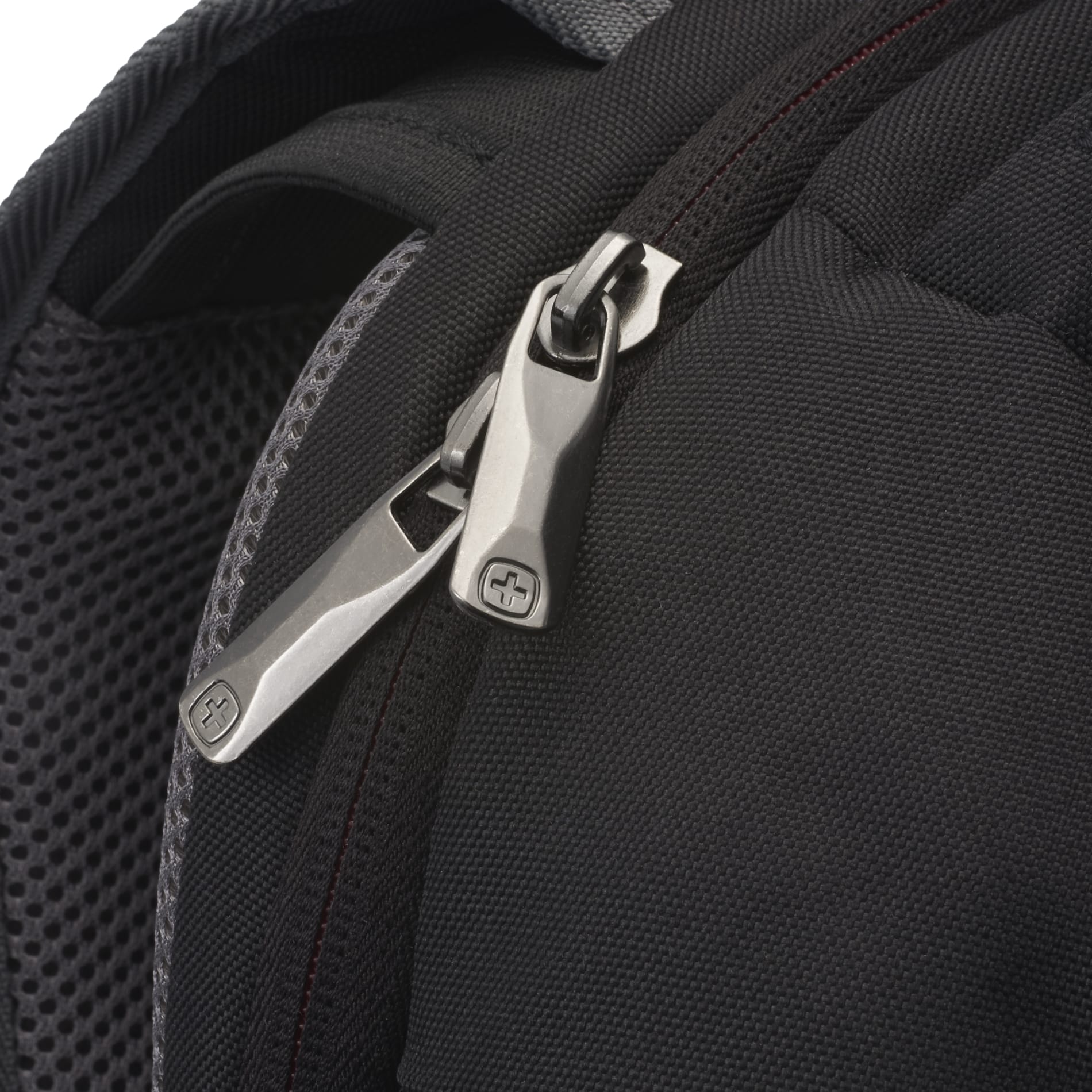 Front View of Black Wenger Odyssey TSA Recycled 17" Computer Backpack
