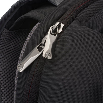 Front View of Black Wenger Odyssey TSA Recycled 17" Computer Backpack