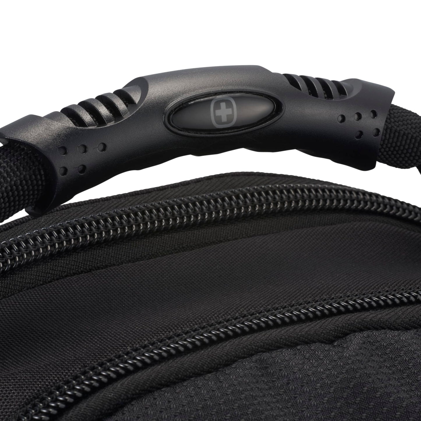 Front View of Black Wenger Pro II Recycled 15" Computer Backpack