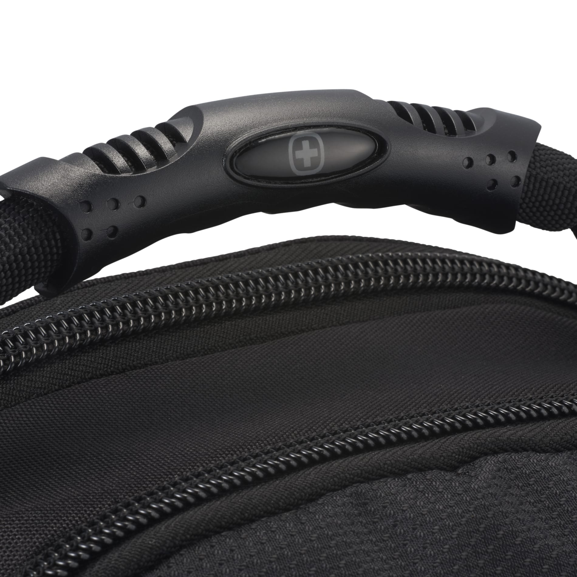 Front View of Black Wenger Pro II Recycled 15" Computer Backpack