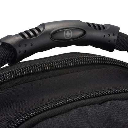 Front View of Black Wenger Pro II Recycled 15" Computer Backpack