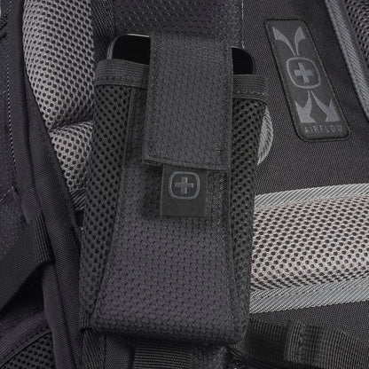 Front View of Black Wenger Pro II Recycled 15" Computer Backpack