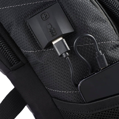 Front View of Black Wenger Pro II Recycled 15" Computer Backpack