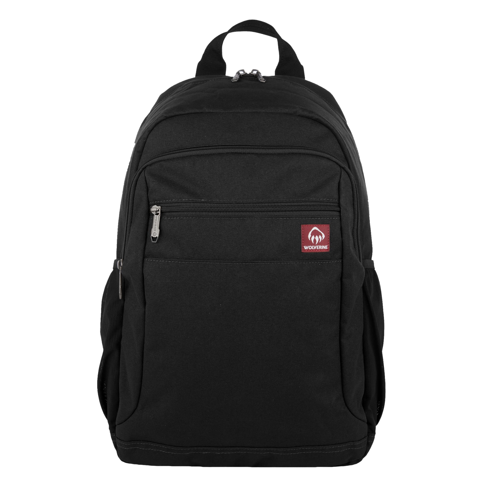 Front View of Black Wolverine 23L Laptop Backpack plain