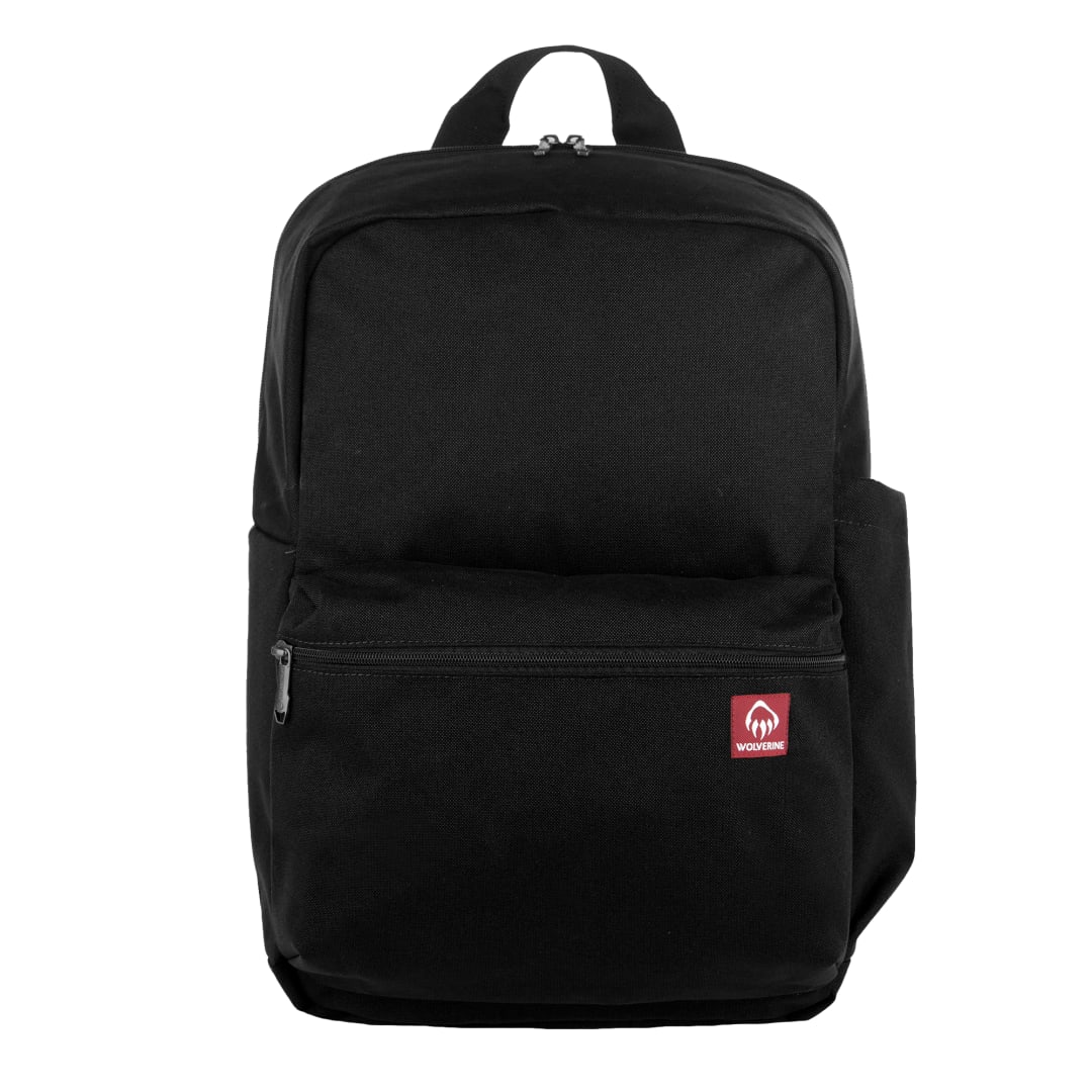 Front View of Black Wolverine 24L Classic Backpack plain