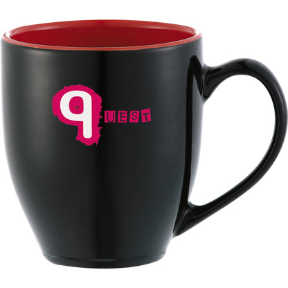 Front View of Black Zapata 15oz Ceramic Mug  Electric