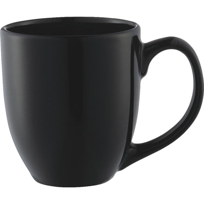 Front View of Black Zapata 15oz Ceramic Mug plain