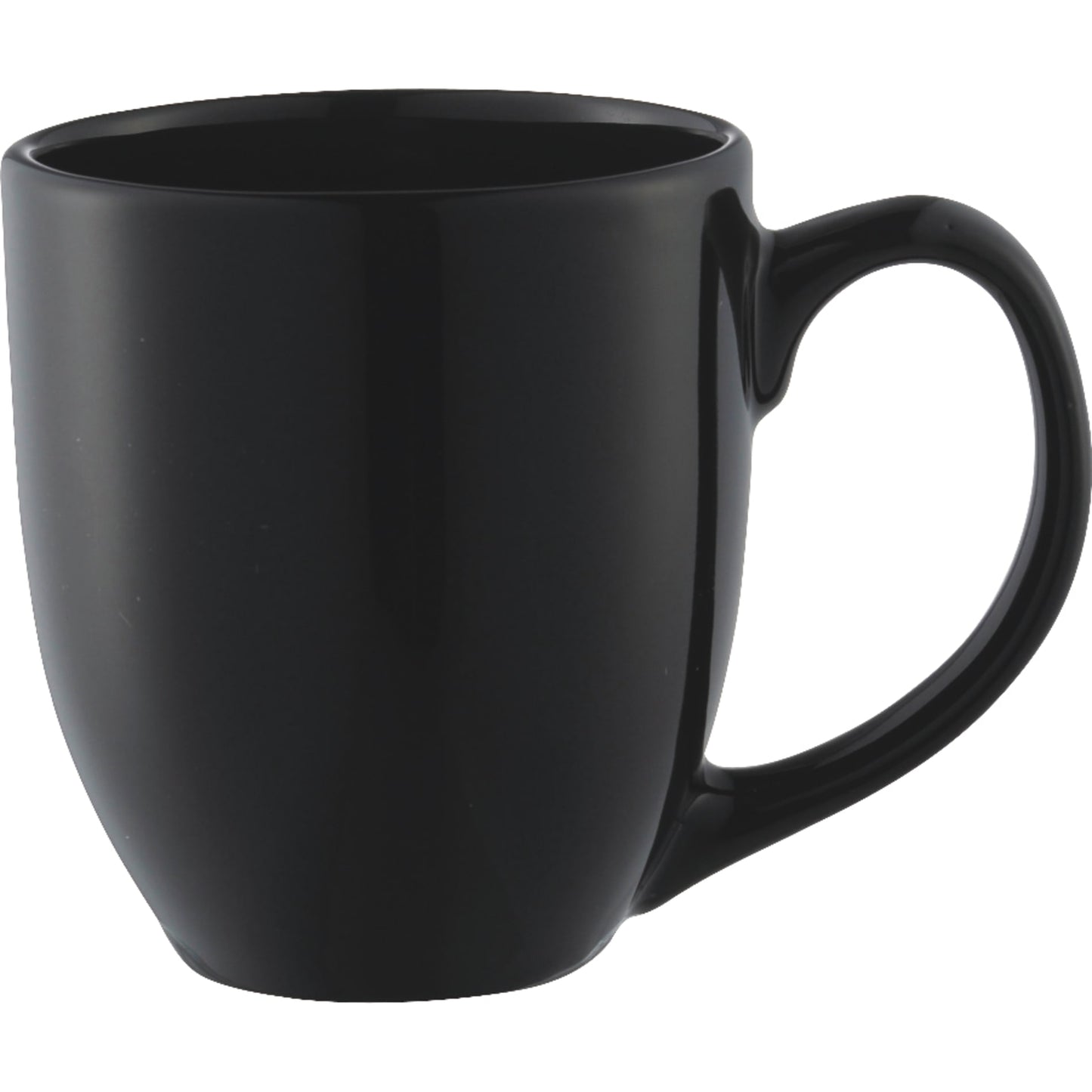 Front View of Black Zapata 15oz Ceramic Mug plain