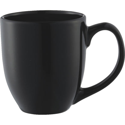 Front View of Black Zapata 15oz Ceramic Mug plain