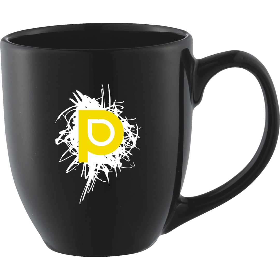 Front View of Black Zapata 15oz Ceramic Mug