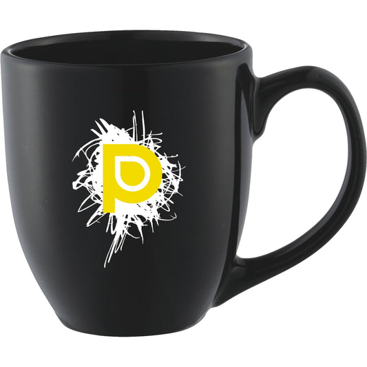 Front View of Black Zapata 15oz Ceramic Mug