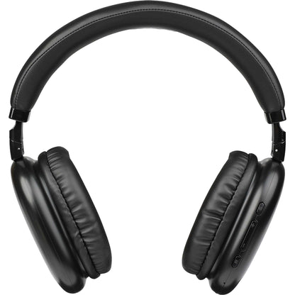 Front View of Black Zen Pods Bluetooth Headphones with ANC plain