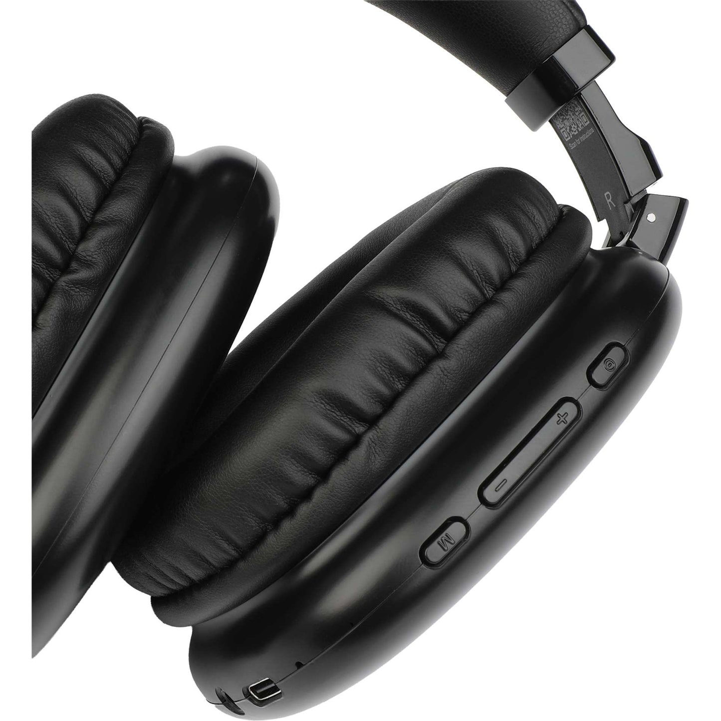 Front View of Black Zen Pods Bluetooth Headphones with ANC