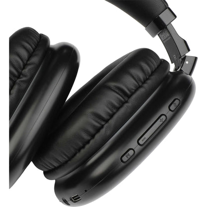 Front View of Black Zen Pods Bluetooth Headphones with ANC