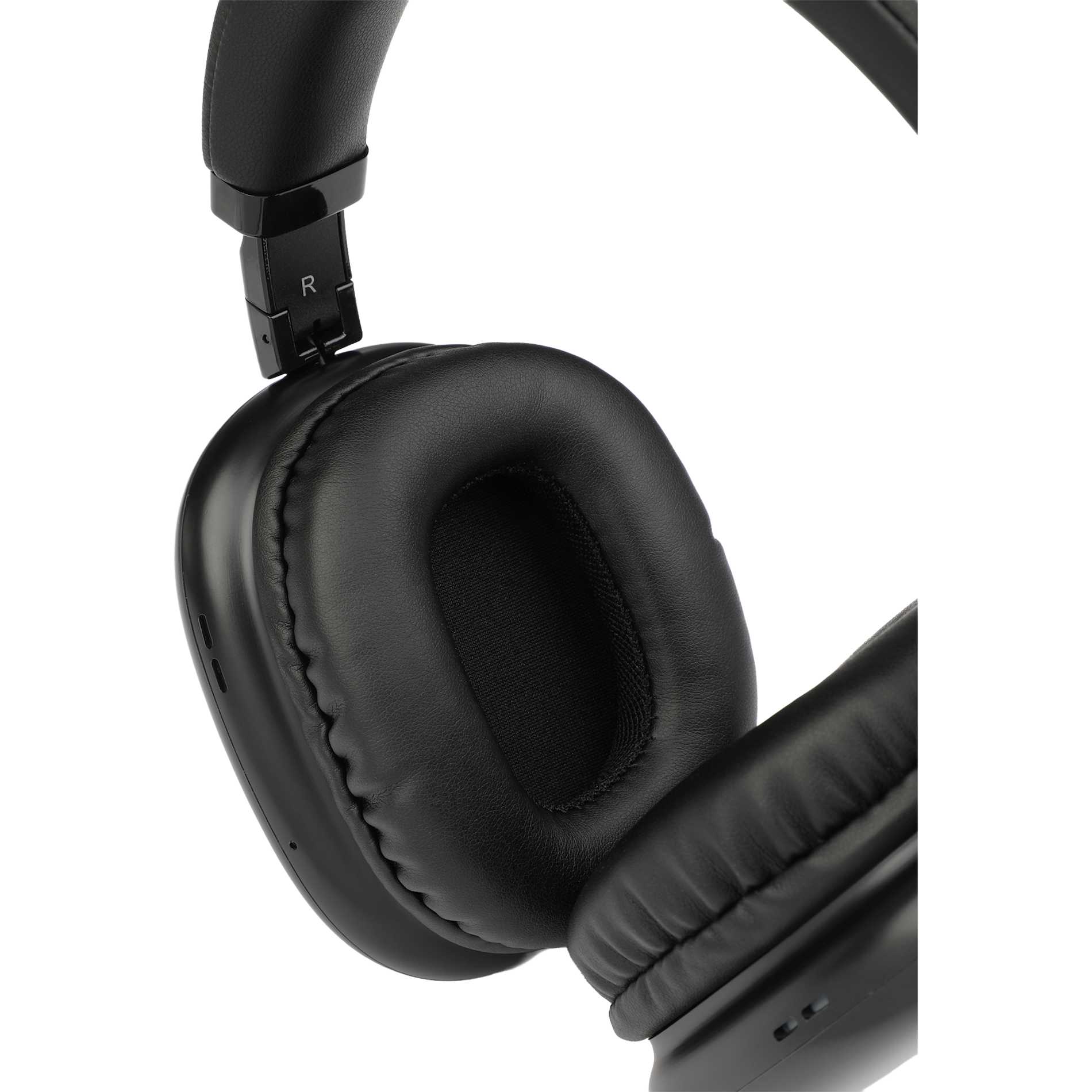 Front View of Black Zen Pods Bluetooth Headphones with ANC