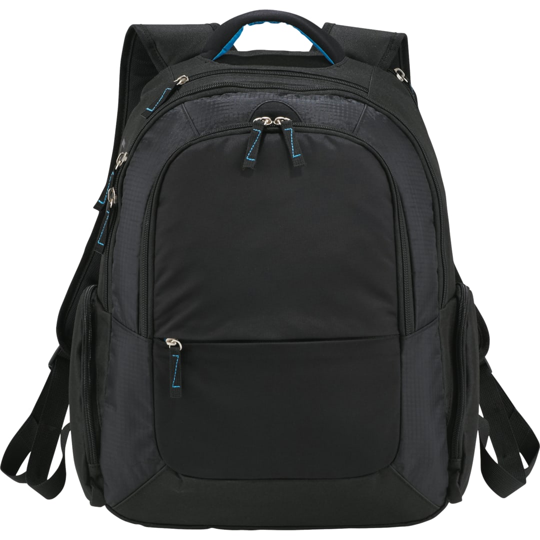 Front View of Black Zoom DayTripper 15" Computer Backpack plain