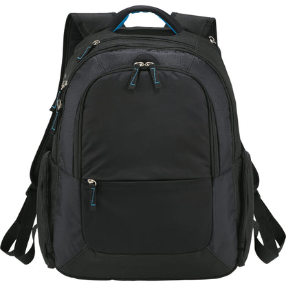 Front View of Black Zoom DayTripper 15" Computer Backpack plain
