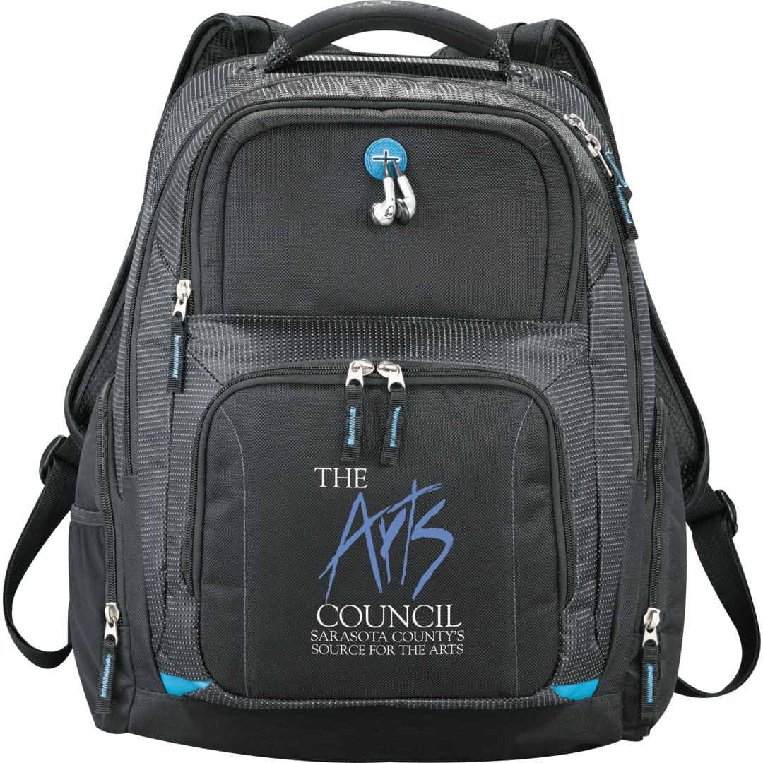 Front View of Black Zoom TSA 15" Computer Backpack