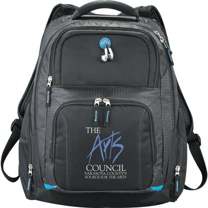 Front View of Black Zoom TSA 15" Computer Backpack
