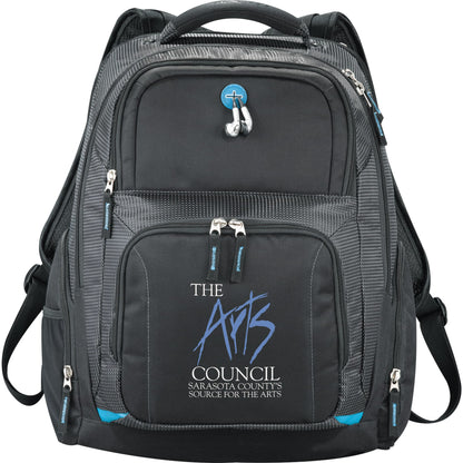 Front View of Black Zoom TSA 15" Computer Backpack