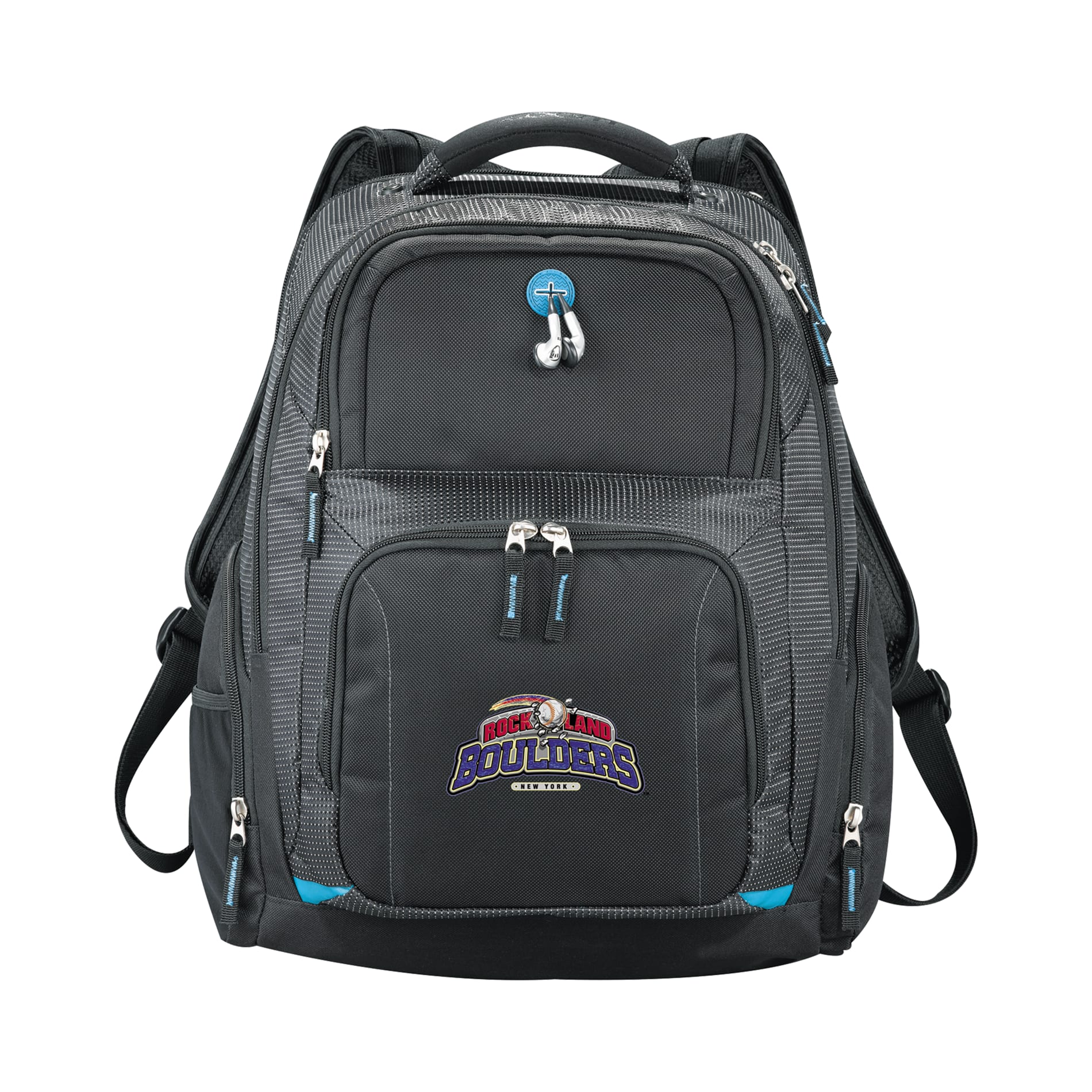 Front View of Black Zoom TSA 15" Computer Backpack