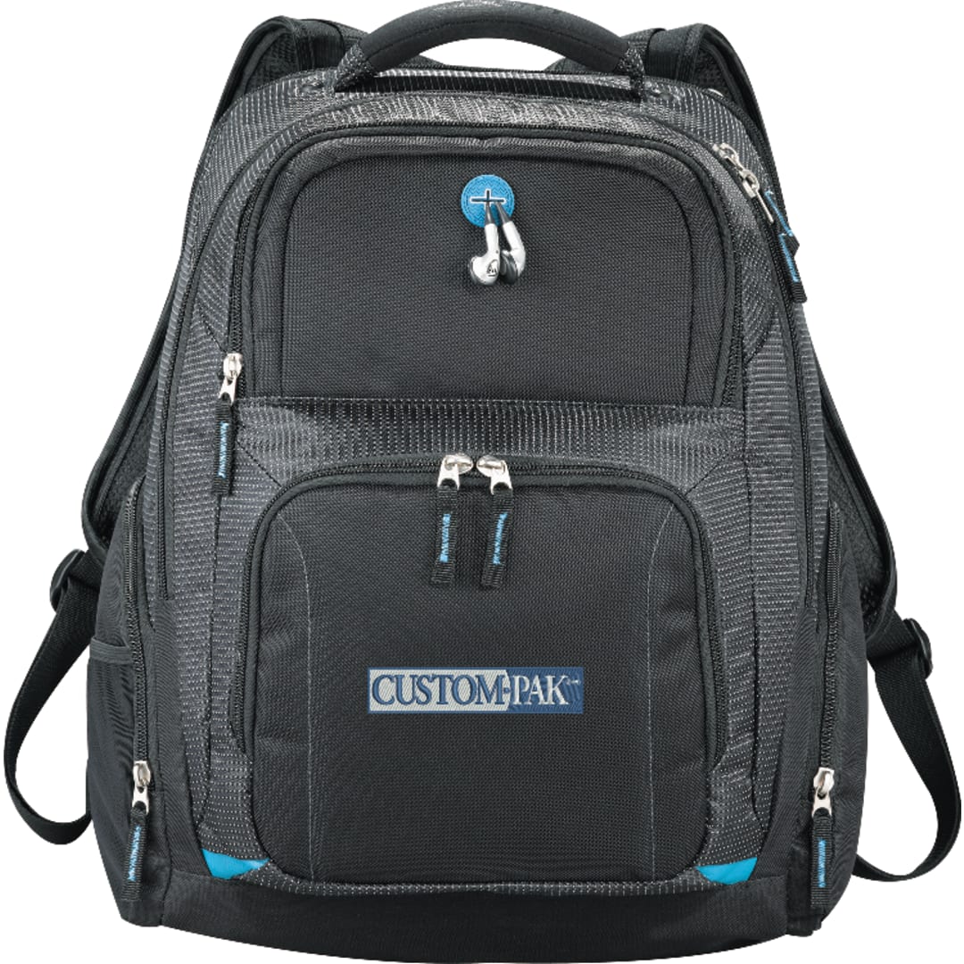 Front View of Black Zoom TSA 15" Computer Backpack
