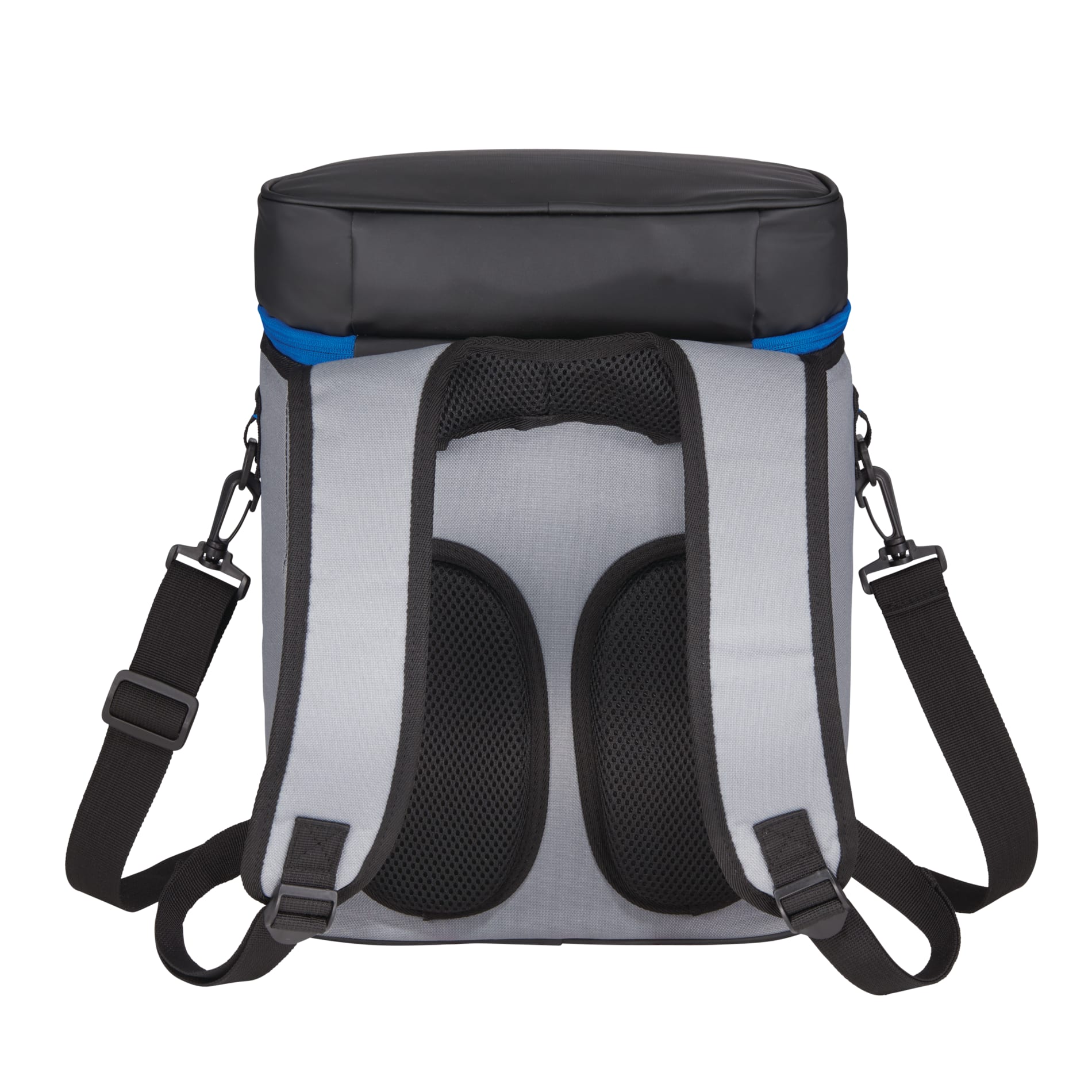 Front View of Blue 20 Can Backpack Cooler
