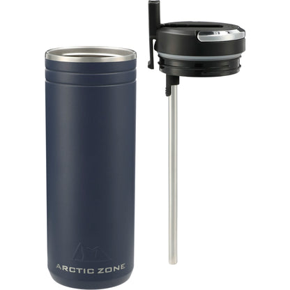 Front View of Blue Arctic Zone® Titan Thermal HP® Tumbler 24oz plain